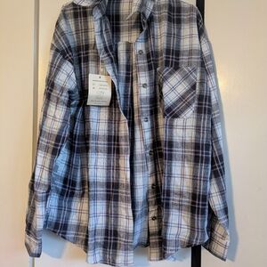 Plaid Button-Up Shirt